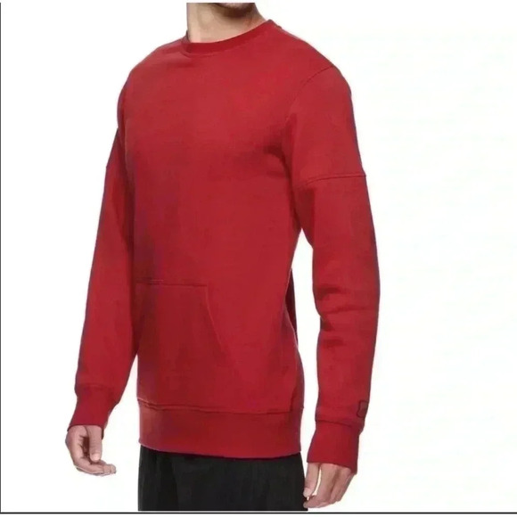 AND1 Men’s Red Fleece Lined Sweatshirt MVP Crewneck Size Large Long Sleeve - Picture 3 of 5